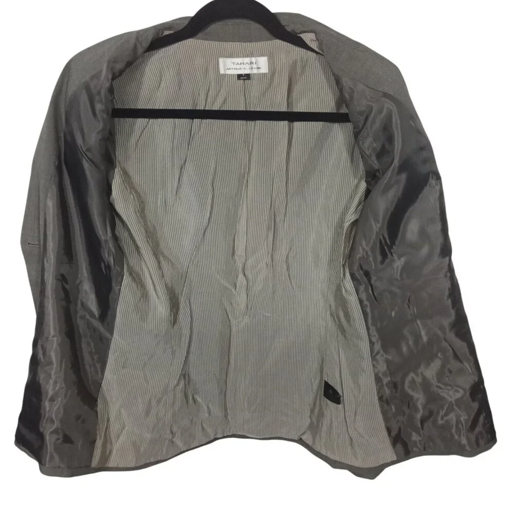 Tahari Arthur S Levine Jacket Womens 8 Old Money Blazer Classic Corp Workwear